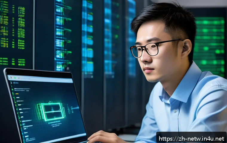 네트워크 실기 시험 대비 네트워크 설정 기법 정리 - A modern classroom or training room setting where a young Chinese-speaking network engineer, wearing...